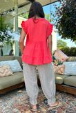 Agnes Cushion Cotton Cap Sleeve Top Watermelon